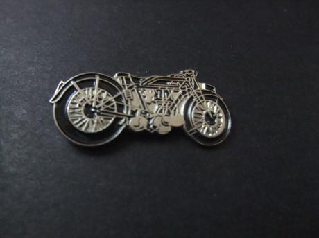 Saroléa 23S Belgische motorfiets uit 1928 zwart motor naar rechts